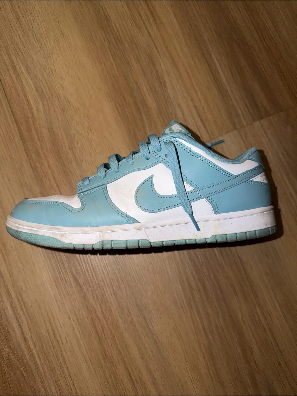Nike Dunks in Light Blue and White